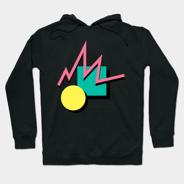 Retro 90s Aesthetic Vaporwave Pattern Hoodie by MeatMan